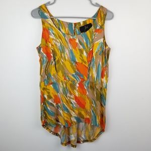 Jack by BB Dakota abstract slit back sleeveless top